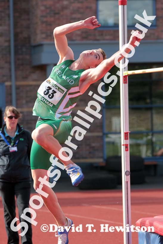 Shane Aston (Trim AC) in the high jump decathlon at the Hexham Decathlon and Heptathlon.